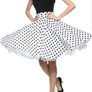 City Studio Polka Dots Pleated Skirt
